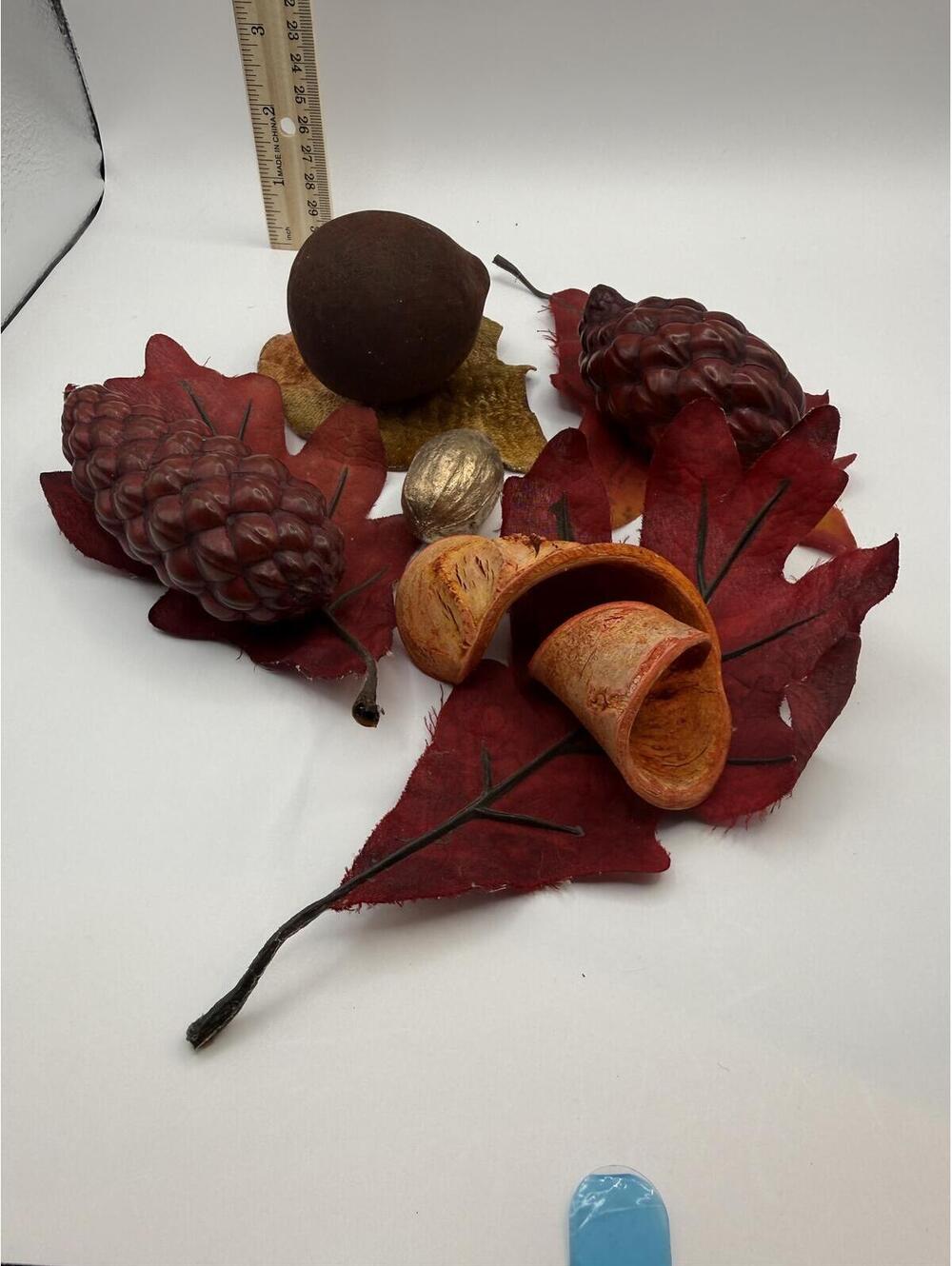Autumn Fall Harvest Potpourri Bowl Filler Decorative Leaves Pinecones Acorn